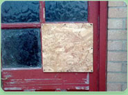 boarded up Shirebrook